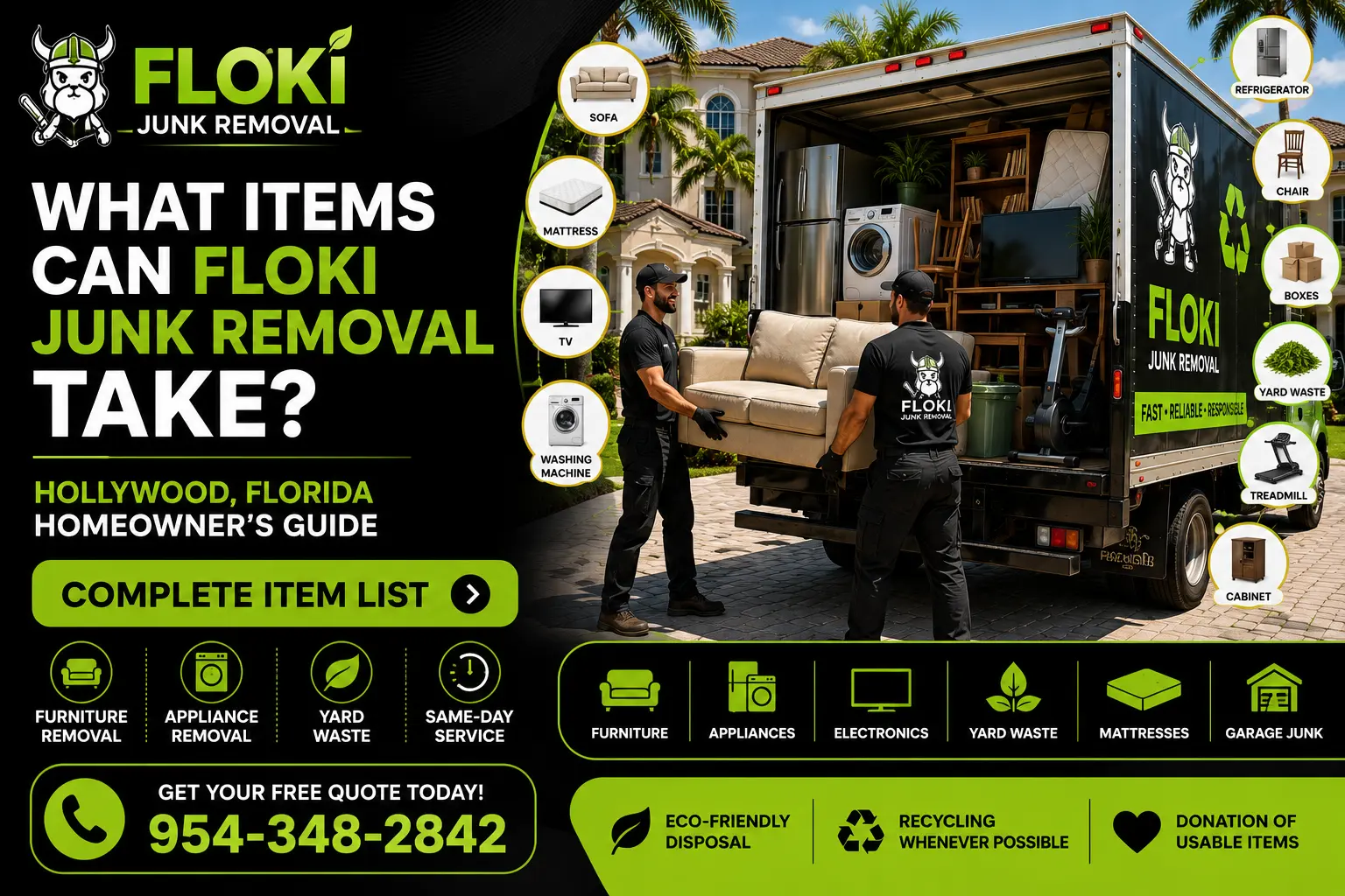 What Items Can Junk Removal Company Take in Hollywood, Florida?